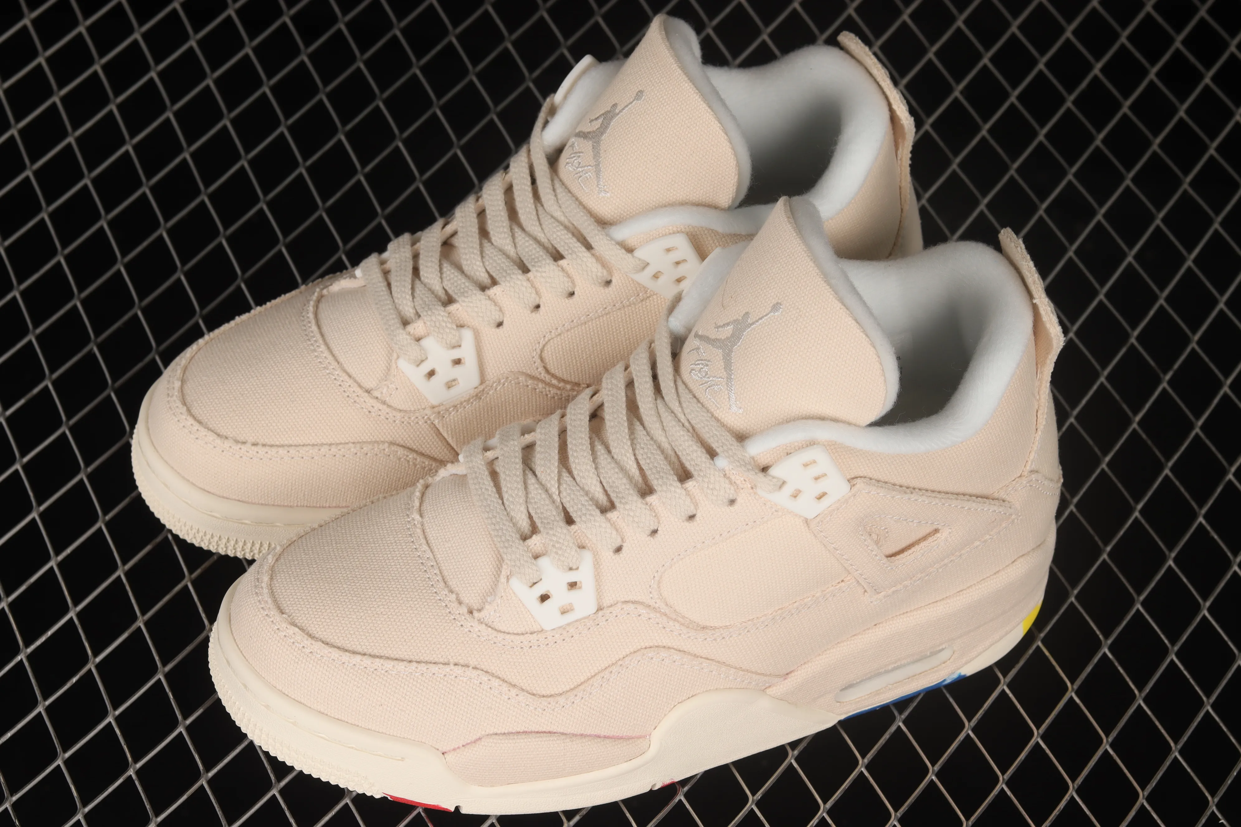 All categories Air Jordan Jordan series basketball shoes Air Jordan 4 J version Air Jordan 4 Retro "Canvas" AJ4 Joe 4 beige canvas basketball shoes DQ4909-100